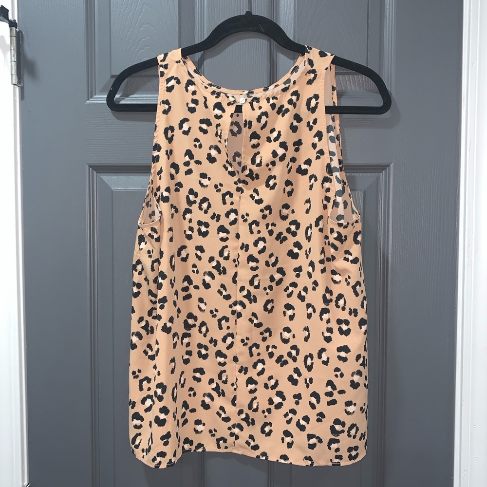 Tan Leopard Print Top - Picture 3 of 4